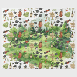 Golf Graduation themed for Cat Lover Golfer Geschenkpapier