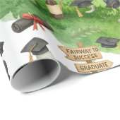 Golf Graduation themed for Cat Lover Golfer Geschenkpapier (Rolleneckpunkt)