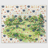 Golf Graduation themed for Cat Lover Golfer Geschenkpapier (Flach)