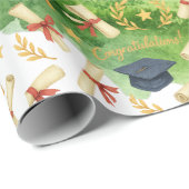 Golf Graduation themed for Cat Lover Golfer Geschenkpapier (Rolleneckpunkt)