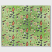 Golf Graduation themed for Cat Lover Golfer Geschenkpapier (Flach)