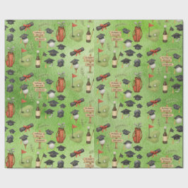 Golf Graduation themed for Cat Lover Golfer Geschenkpapier