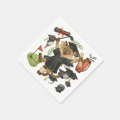 Golf Graduation themed for Cat Lover Golfer Serviette (Ecke)