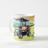 Golf Graduation themed for golfer on putting green Kaffeetasse (Vorderseite Links)