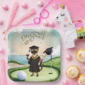 Golf Graduation themed for golfer on putting green Pappteller (Party)