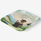 Golf Graduation themed for golfer on putting green Pappteller (Gewinkelt)