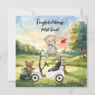 Golf-Gratulation für Baby-Golfer Es ist ein Junge  Karte