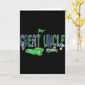 Golf Great Uncle Hole In One Golf 1st Birthday Boy Karte (Gelbe Blume)