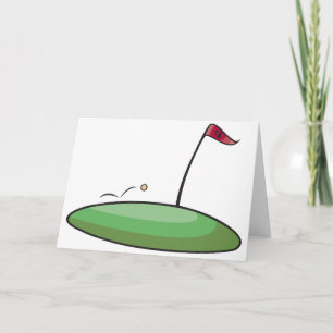 Golf Green 18. Loch Grußkarten Karte