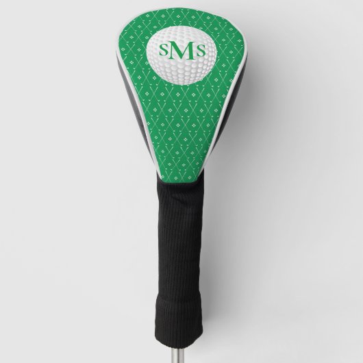 Golf Green 3 Initial Monogram Golf Headcover (Vorderseite)