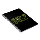 Golf Green Dimensional Word mit Balls, Notizblock (Rechte Seite)
