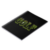 Golf Green Dimensional Word mit Balls, Notizblock (Linke Seite)
