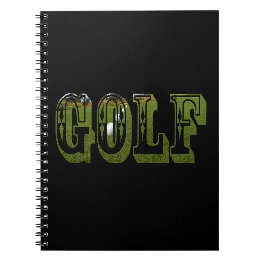 Golf Green Dimensional Word mit Balls, Notizblock (Vorderseite)