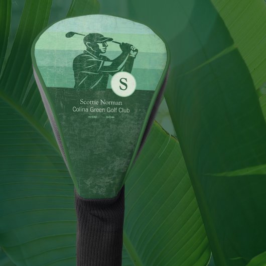 Golf Green Golfer Head Cover Headcover