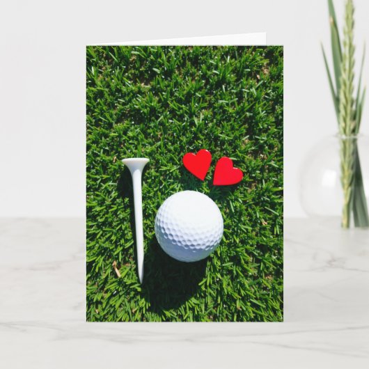 Golf Green Love Scene Card Karte (Vorderseite)