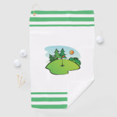 Golf Green mit Flag und Ball Golfhandtuch (Insitu)