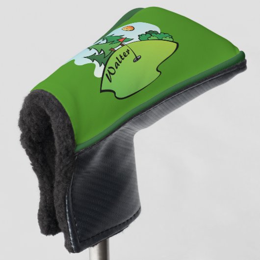 Golf Green mit Flag und Ball Headcover (3/4 Vorderseite)