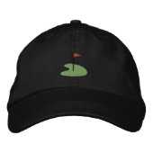 Golf Green mit Flagge Bestickte Kappe (Vorderseite)