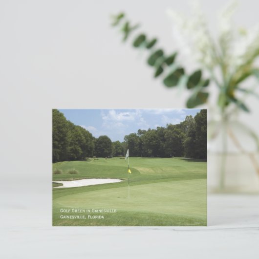 Golf Green Postcard Postkarte (Stehend Vorderseite)