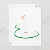 Golf Green Postkarte (Vorne/Hinten)