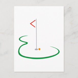 Golf Green Postkarte
