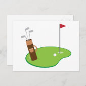Golf Green Postkarte (Vorne/Hinten)