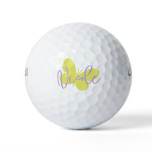 Golf Green Schmetterling und lila Skriptname