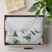 Golf Green White Golf Ball Clubs Trophäe Flagge Seidenpapier (Geschenk)
