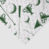 Golf Green White Golf Ball Clubs Trophäe Flagge Seidenpapier (Ausschnitt)