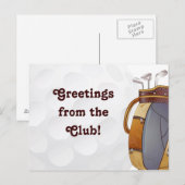 Golf Greetings Postkarte (Vorne/Hinten)