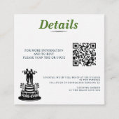 Golf Grooms Wedding QR Code Begleitkarte (Vorderseite)