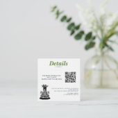 Golf Grooms Wedding QR Code Begleitkarte (Stehend Vorderseite)