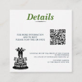 Golf Grooms Wedding QR Code Begleitkarte (Vorderseite)