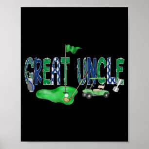 Golf Großartig Onkel Loch In Ein Golf 1. Geburtsta Poster
