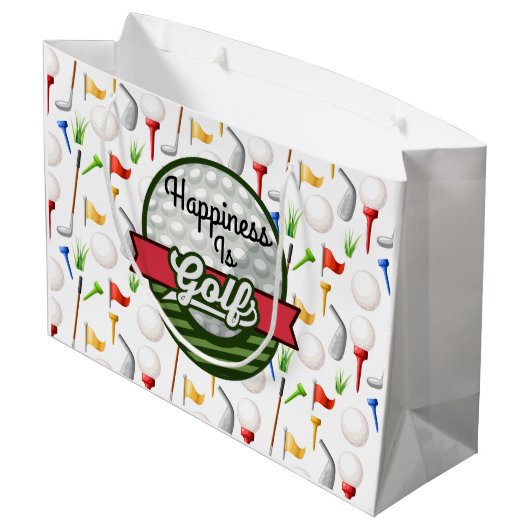 Golf Große Geschenktüte (Rückseite Schrägansicht)