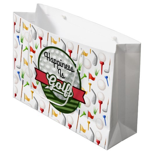 Golf Große Geschenktüte (Vorderseite Schrägansicht)