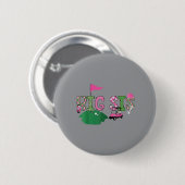 Golf große Schwester Hole In One Golf 1. Geburtsta Button (Vorne & Hinten)