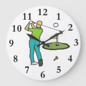 Golf Große Wanduhr (Vorderseite)