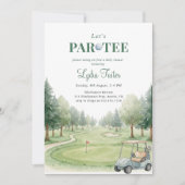 Golf Grün Baby Shower Par-Tee Einladung (Vorderseite)