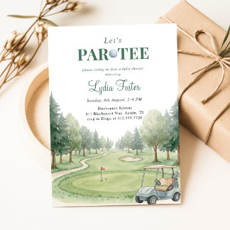 Golf Grün Junge Babyparty Par-Tee Einladung