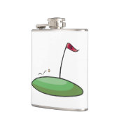 Golf Grün Loch zum Putten mit Flagge 18 Flachmann (Links)