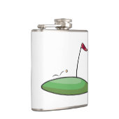 Golf Grün Loch zum Putten mit Flagge 18 Flachmann (Rechts)