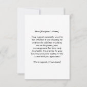 GOLF Grüntöne Dankbarkeit: Fairway Dankeschön Kart Dankeskarte (Rückseite)