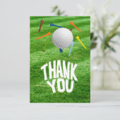 GOLF Grüntöne Dankbarkeit: Fairway Dankeskarte (Stehend Vorderseite)