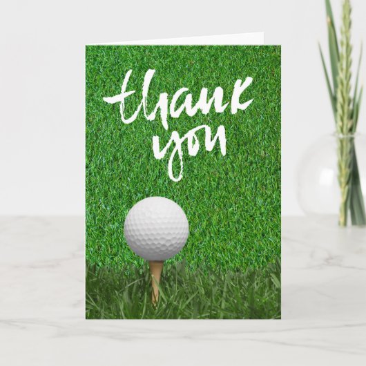 GOLF Grüntöne Dankbarkeit: Fairway Dankeskarte (Vorderseite)
