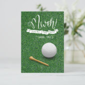 GOLF Grüntöne Dankbarkeit: Fairway Dankeskarte (Stehend Vorderseite)