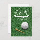 GOLF Grüntöne Dankbarkeit: Fairway Dankeskarte (Vorne/Hinten)