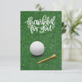 GOLF Grüntöne Dankbarkeit: Fairway Dankeskarte (Stehend Vorderseite)