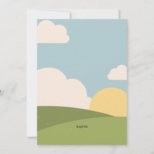 Golf Grüntöne Einladung (Rückseite)