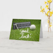 Golf Gruß Golf Ball viel Glück Card Karte (Gelbe Blume)